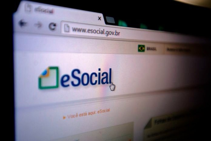 Página inicial do site eSocial 